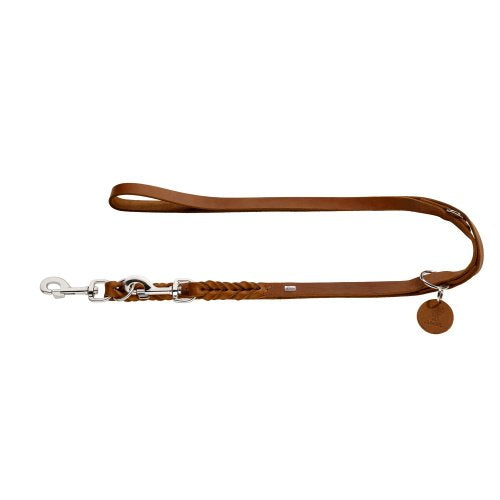Training Leash Solid Education, 18/250 Soft Genuine Cow Leather, Cognac | Hunter