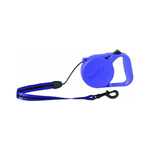 Doggo Everyday Retractable Dog Lead With Soft Grip Handle, Blue, Large | Doggo