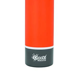 CHEEKI 600ml Insulated Leak Proof Water Bottle With Life Time Warranty (Orange Grey)