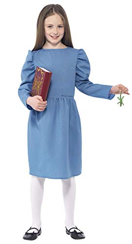 Smiffys Officially Licensed Roald Dahl Matilda Costume, Blue, Medium - Age 7-9 years