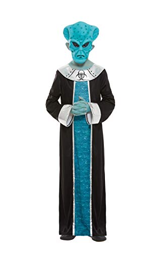 Smiffys 51019L Alien Costume, Boys, Blue, L - Age 10-12 years