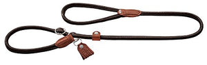 Retriever Leash Round & Soft Cody, 10/120 Bison Leather, Dark Brown | Hunter