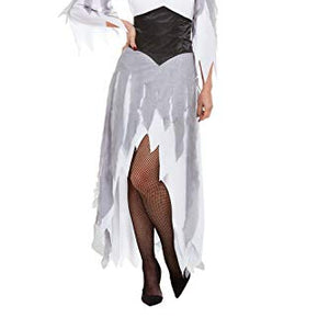 Smiffys 50943S Gothic Bride Costume, Women, White, S - UK Size 08-10