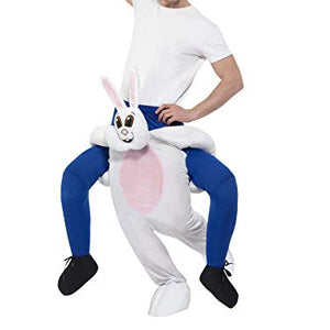 Smiffys 24653 Piggyback Rabbit Costume, White, One Size