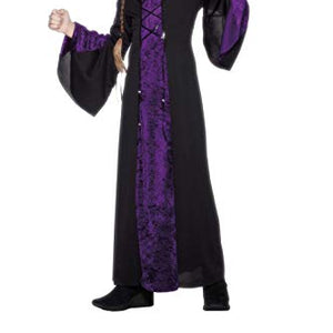 Smiffys Children's Bewitched Costume, Dress & Hat, Colour: Black and Purple, Size: M, 25073