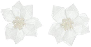 Ribbon Violets-Sheer 2/Pkg-White