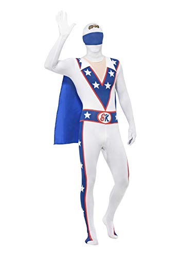 Smiffys Men's Evil Knievel Second Skin Suit, Size: L, Colour: Multi, 26957