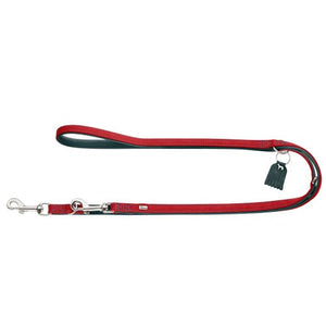 Training Leash Lucca, 20/200 Cow Nappa Leather, Red/Turquoise | Hunter