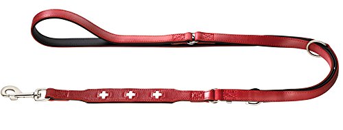 Training Leash Swiss 18/200 Organic Leather Red/Nappa Black | Hunter