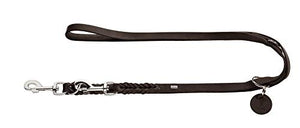 Training Leash Solid Education, 13/250 Soft Genuine Cow Leather, Dark Brown | Hunter