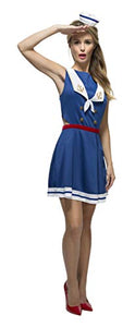 Fever Adult Women's Hey Sailor Costume, Cut Out Dress, Attached Underskirt and Mini Hat, Uniforms, Size XS, 44531