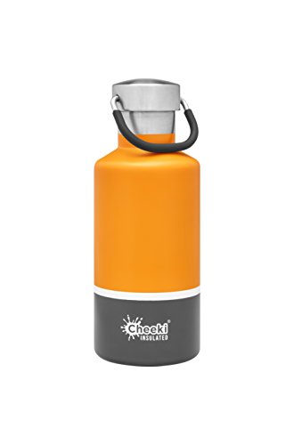 Cheeki 400ml Insulated Leak Proof Water Bottle With Lifetime Warranty (Sunshine Grey)