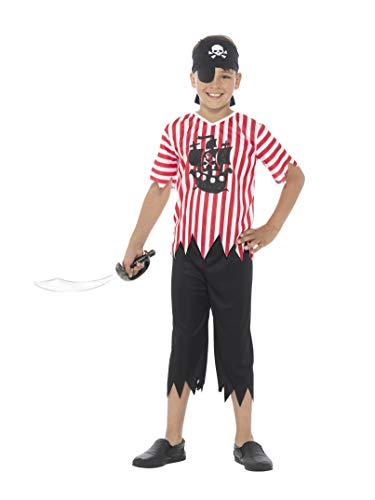 Smiffys Jolly Pirate Boys Fancy Dress Caribbean Buccaneer Book Day Childrens Kid Costume