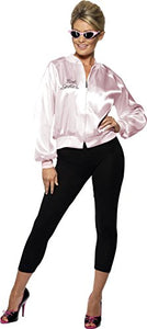 Smiffy's 28385L Grease Licensed Dress Ladies Jacket, Pink, Size 16-18
