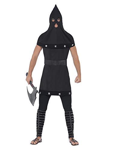 Smiffys Adult men's Dungeon Costume, Tunic and Hood, Legends of Evil, Halloween, Size ML, 44356