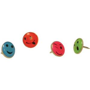 Push Pins 16/Pkg-Smileys