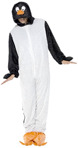 Smiffy's Penguin Costume Includes Jumpsuit with Hood - Large