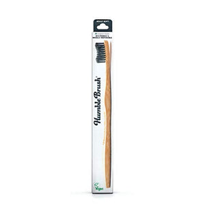 Humble Brush Bamboo Toothbrush Soft Black, Sustainable, Eco-friendly, Vegan for your daily oral care, biodegradable with quality Bristles from DuPont (BPA free), by Dentists approved