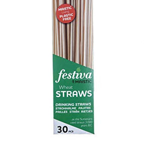 Maistic Natural Drinking Wheat Straws [30 Pack] x 1