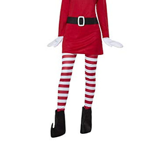 Smiffys 52243L Officially Licensed Elves Behavin' Badly Ladies Elf Costume, Women, Red & White, L - UK Size 16-18