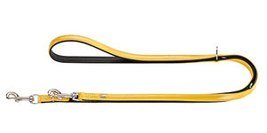 Training Leash Capri Pearl, 20/200 Yellow/Black, Leather | Hunter