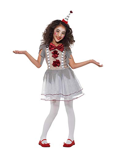 Smiffys Vintage Clown Girl Costume, Grey & Red