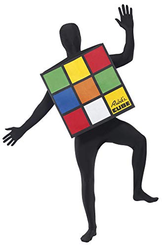 Smiffys Adult Unisex Rubik's Cube Costume, Multi-coloured, Cube, Rubik's Cube, Serious Fun, One Size, 33663