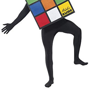 Smiffys Adult Unisex Rubik's Cube Costume, Multi-coloured, Cube, Rubik's Cube, Serious Fun, One Size, 33663
