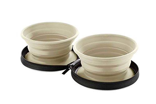 Silicone Travel Bowl With Bag List 750 Ml Tan  Pack Of 2 | Hunter