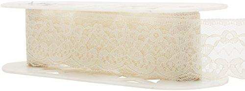 Simplicity Creative Group 2.5" Double Daisy Lace Trim, 12 yd, Natural