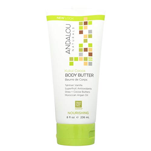 Pack of 1 x Andalou Naturals Nourishing Body Butter Kukui Cocoa - 8 fl oz
