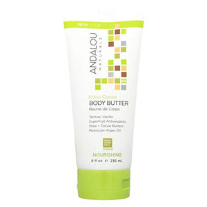 Pack of 1 x Andalou Naturals Nourishing Body Butter Kukui Cocoa - 8 fl oz