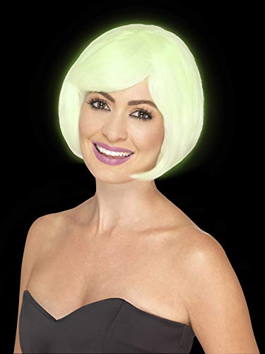 Smiffys Women's Glow In The Dark Bob Wig