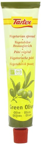 Tartex Organic Green Olive Pate Tube 200 g (Pack of 4)