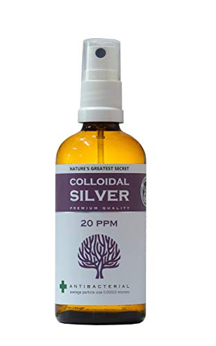 Premium Quality Colloidal Silver 20 ppm Spray 100ml High pH 9.0