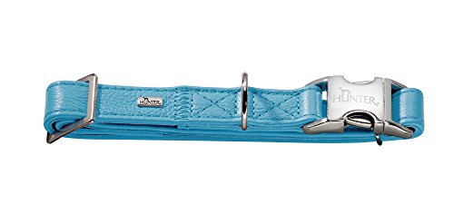 Collar Capri Alu-Strong Gr. L Petrol, Leather | Hunter