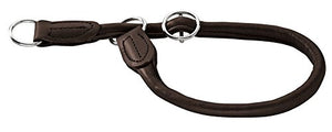Train. Collar Round & Soft Elk 60/10 Ni Elkskin Dark Brown | Hunter