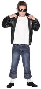 Smiffys 27491T Officially Licensed Grease T-Birds Jacket, Black, Teen Boy - Age 12 years +