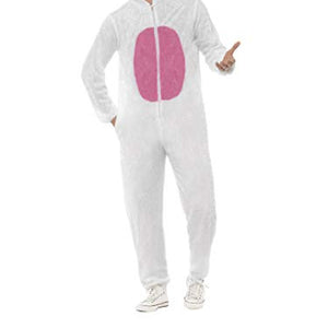 Smiffys Rabbit Costume, Includes Jumpsuit with Hood, White, M (38"- 40")