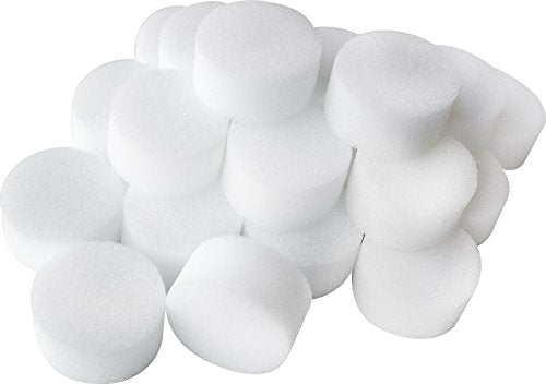 Smiffys Adult Unisex Foam Make-Up Sponges, White, Pack of 25, One Size, 23945