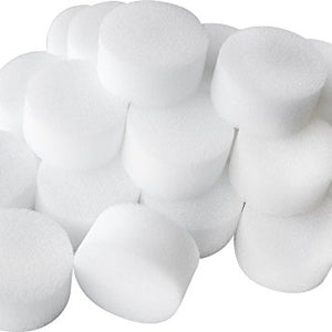 Smiffys Adult Unisex Foam Make-Up Sponges, White, Pack of 25, One Size, 23945