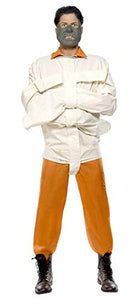 Smiffys Men's Hannibal Costume, Jumpsuit, Mask & Straitjacket, Size: L, Color: Orange and White, 36061