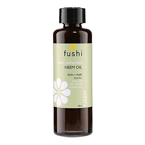Fushi Organic Neem Oil 50ml | Virgin & Fresh-Pressed | Extracted from the Neem Tree | Best for Itchy Scalp, Skin Redness & Irritated Skin | Ethical & Vegan | Manufactured, the UK