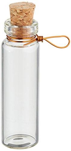 Solid Oak Laboratory Bottles Steampunk Glass Accents (3 Pack)