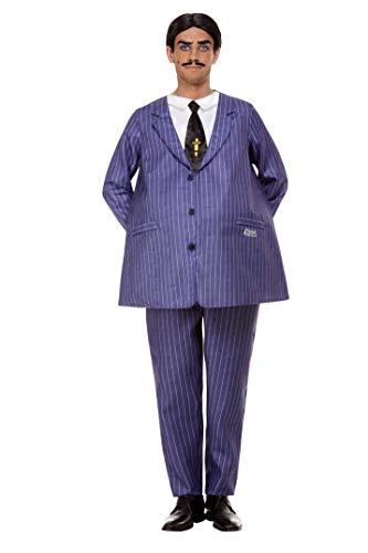 Smiffys 52234M Officially Licensed Addams Family Gomez, Men, Purple, M - Size 38"-40"