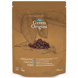 Green Origins Organic Cacao Nibs 150g X 3 (Pack of 3)