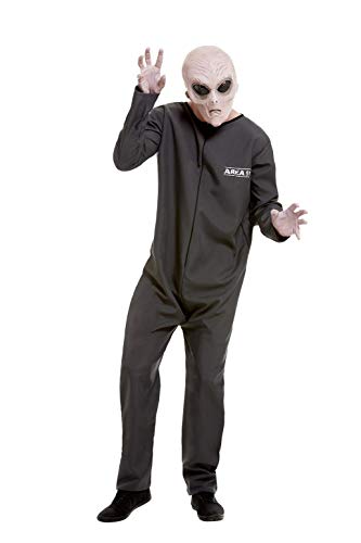 Smiffys 51063M Area 51 Hazmat Suit Costume, Men, Grey, M - Size 38"-40"