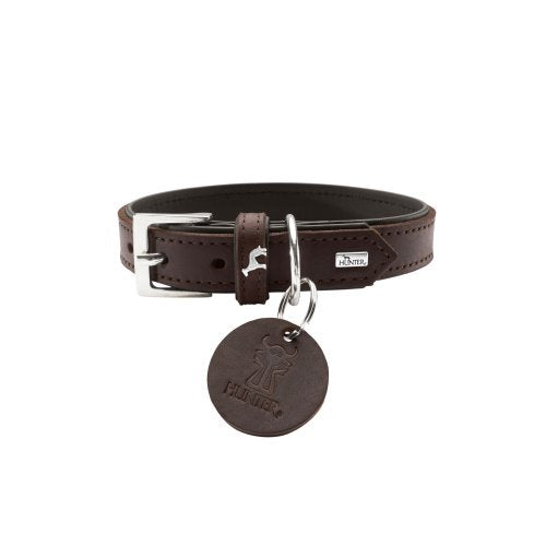 Collar Larvik, 60 Soft Genuine Cow Leather, Dark Brown/Black | Hunter