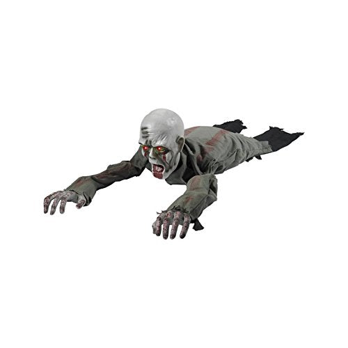 Smiffys 48231 Animated Crawling Zombie Prop Decoration Set, Grey, One Size