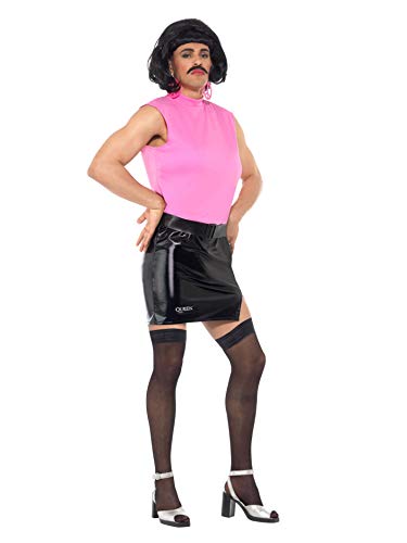 Smiffys 43192M Queen Break Free Housewife Costume, Pink/Black, Medium, 38 - 40-Inch